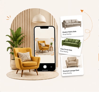 Search furniture by image on FurnishBazar